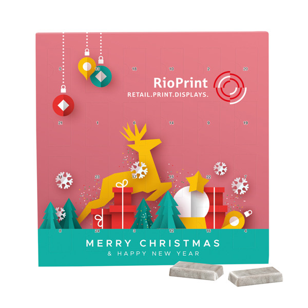 Mini bar advent calendar, mini chocolate bars | 24 Alpine milk mini chocolate bars, 72 g