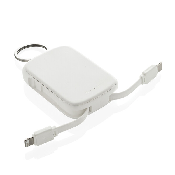 Nexo RCS sleutelhanger powerbank 2.000 mAh met geïntegreerde - Wit