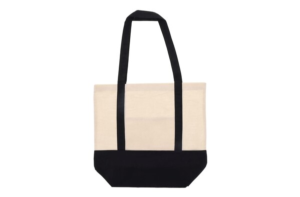 Sac à provisions en coton OEKO-TEX® 140g/m² 40x10x35cm - Noir