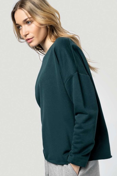 Ladies' Oversized Sweatshirt - Black / L/XL
