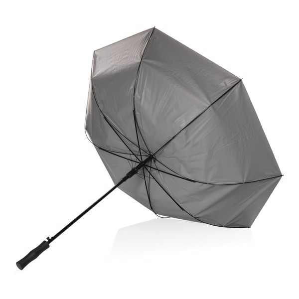Impact Aware™ RPET dvobarvni dežnik, avto.  odpiranje, 137 cm -Srebrna
