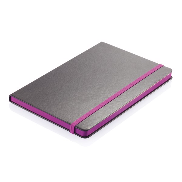 Deluxe hardcover A5 notebook with coloured side