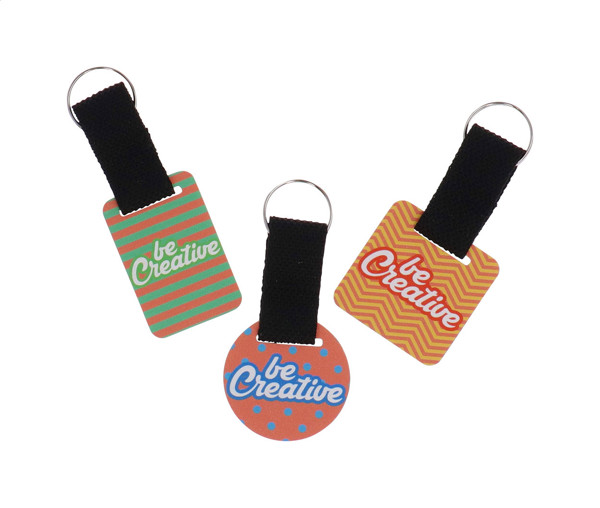 Custom Keyring Woody Strap, Square - Natural