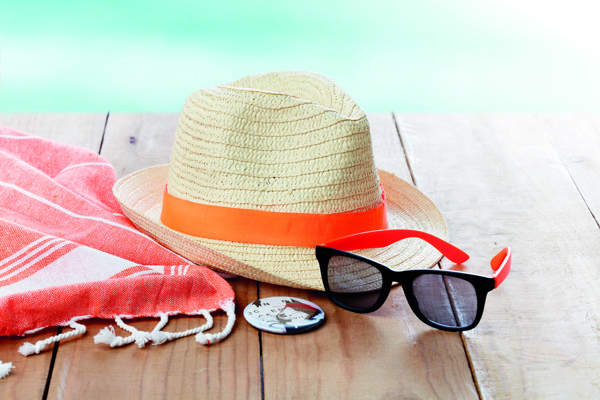 Boogie straw hat, paper, 270 mm diameter - Orange