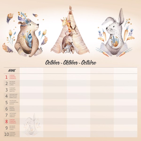 Planning wall planning calendar Family Planner 2023 Branded Shop