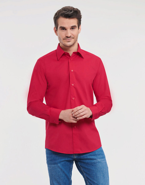 Tailored Poplin ShirtLS - White / 3XL