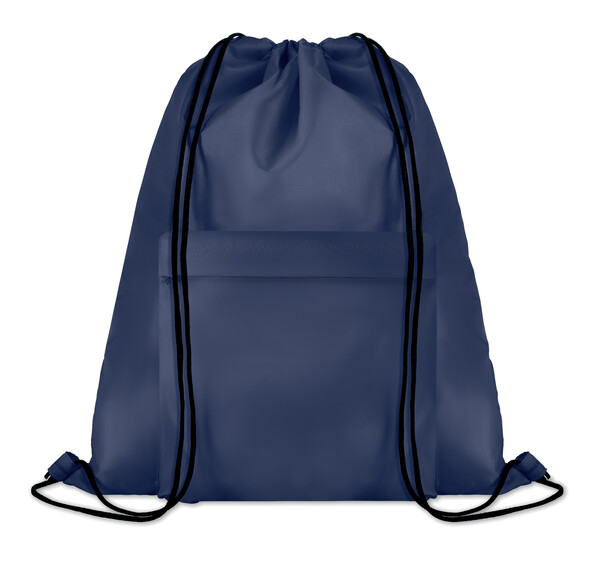 Grand sac cordelette 210D Pocket Shoop - Bleu