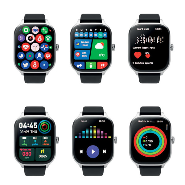 Irto smart watch, 2.01 inch display, 180 mAh - Silver