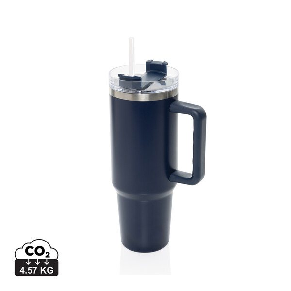 Mug 1.2L en acier recyclé RCS Peakflow - Bleu Marine