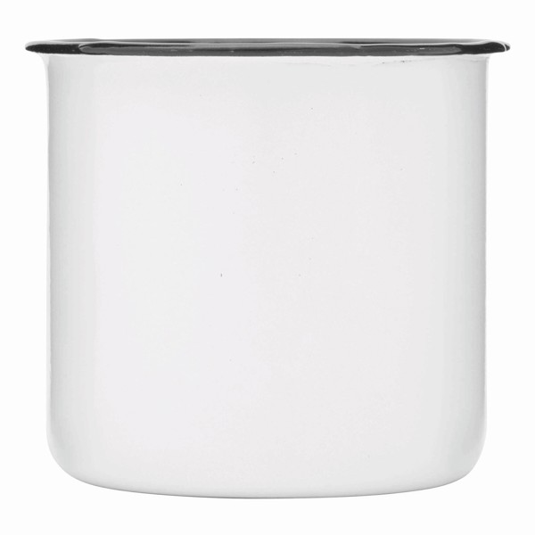 Emaille Becher Retro Cup - Weiß