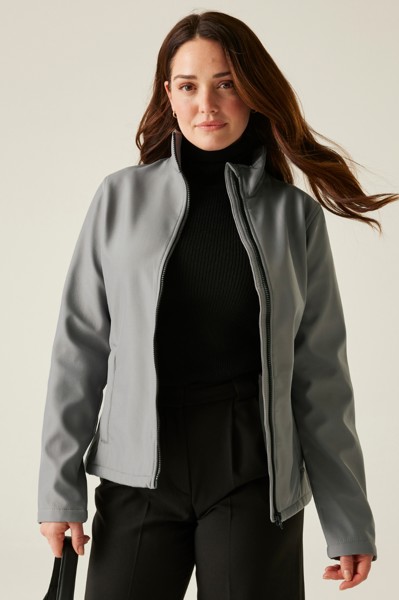 Ablaze Women's Printable Softshell - White / Light Steel / M