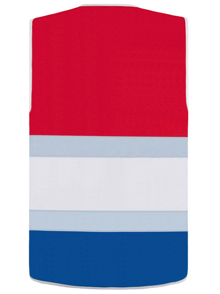 National Flag Safety Vest - Rosso Bianco Blu / L/XL
