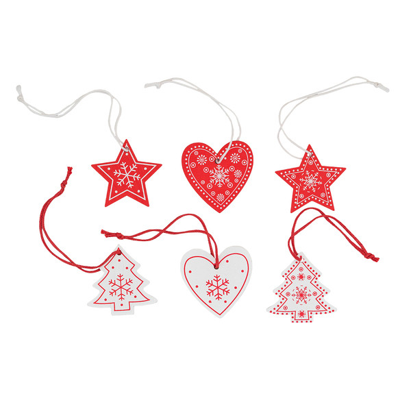 Set of wooden Christmas decorations