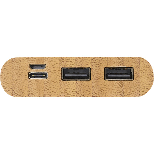 Tulda 10,000 mAh powerbank af bambus