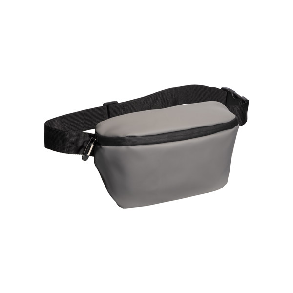 Marsupio In Soft Pu Water Resistant Con Cintura Regolabile. Cerniera Zip Water Resistant - Grigio