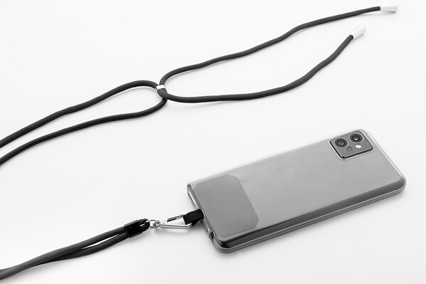 RPET lanyard na mobil Corphon - Black