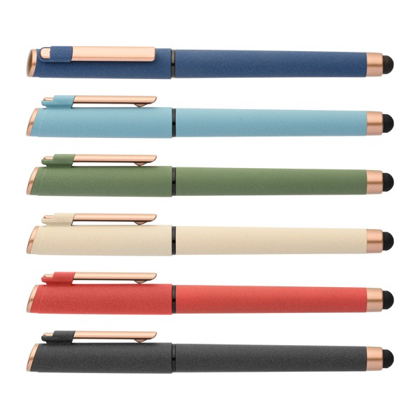 Stylo gel stylet York, plastique recyclé, finition bronze