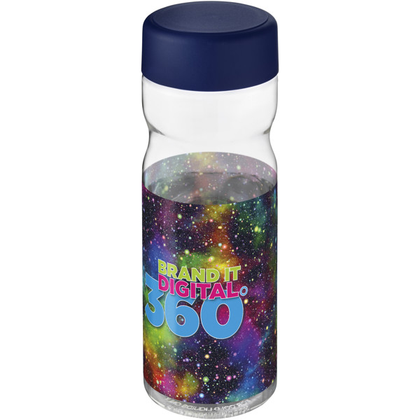 H2O Active® Base Tritan™ 650-ml-Sportflasche mit Drehdeckel - transparent klar / blau