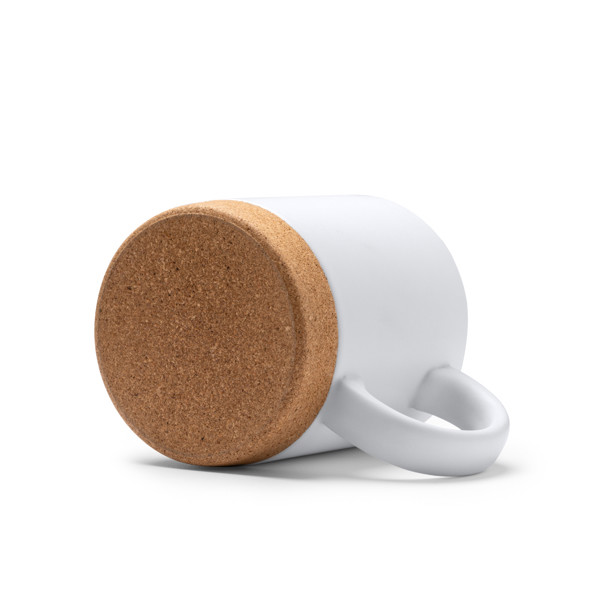 Personalised ceramic mug 320 ml with cork base