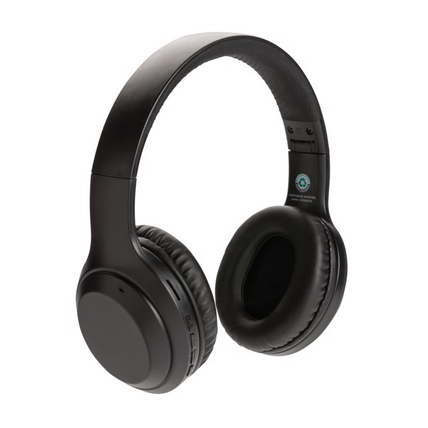 Casque audio en plastique recyclé RCS - Noir