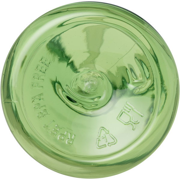 Borraccia sportiva in PET riciclato da 500 ml Bodhi - Lime trasparente