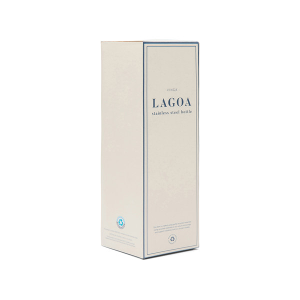 VINGA Lagoa RCS SS bottle 600 ML - Light Blue / White