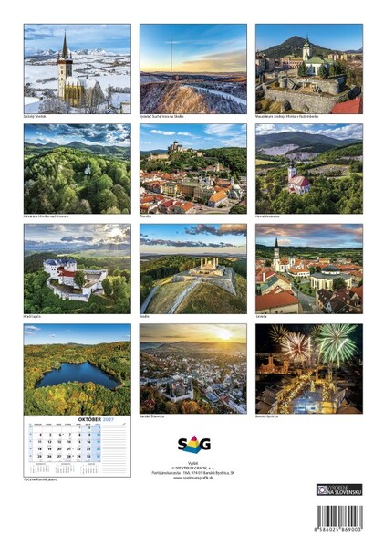Nástenný Kalendár Slovensko Z Výšky 2027