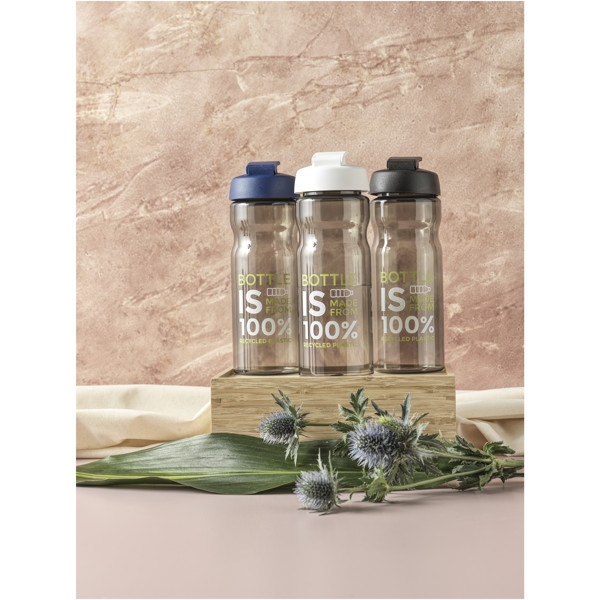 H2O Active® Eco Base 650 ml Sportflasche mit Klappdeckel - elfenbeinweiß / blau