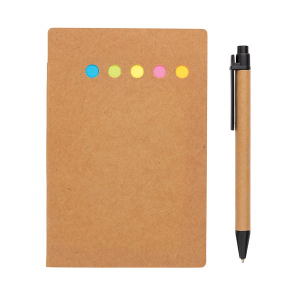 Carnet A6 de notes autocollantes avec stylo