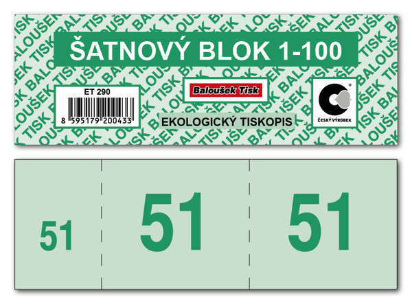 Šatnové Bloky 1-100 Čísel