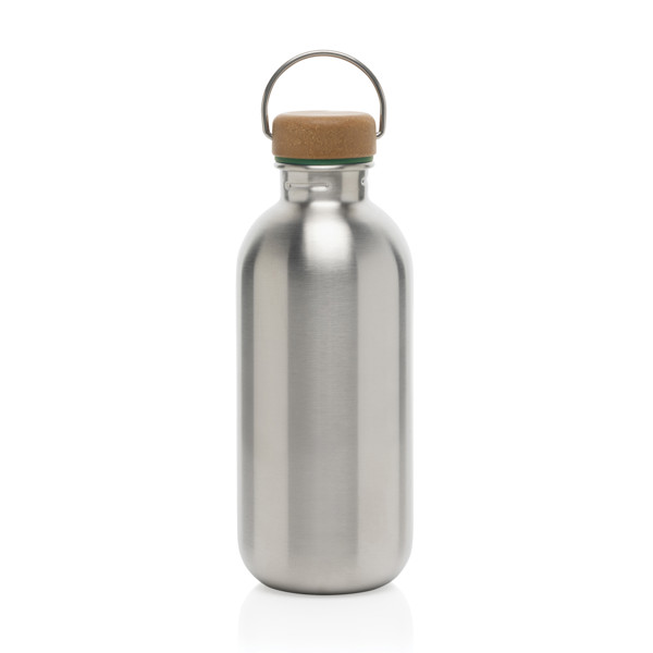 Ocelová láhev na vodu 600ml Black+Blum - Olivově Zelená