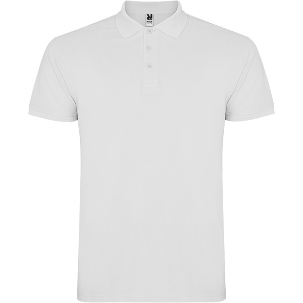 Star short sleeve kids polo - White / 7/8