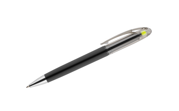 Ball pen with highlighter HILIG - yellow