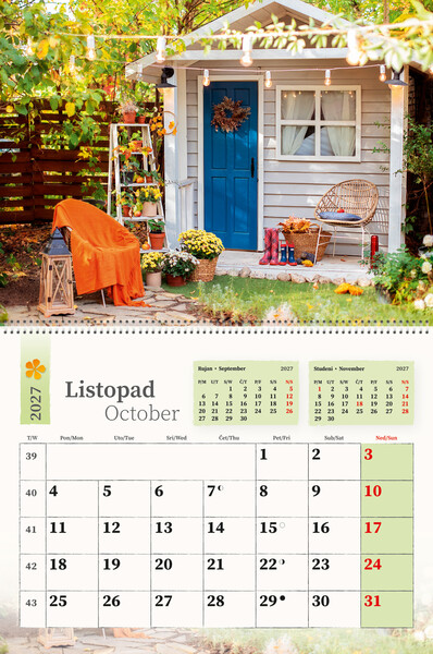Preklopni zidni kalendar – Dani u vrtu