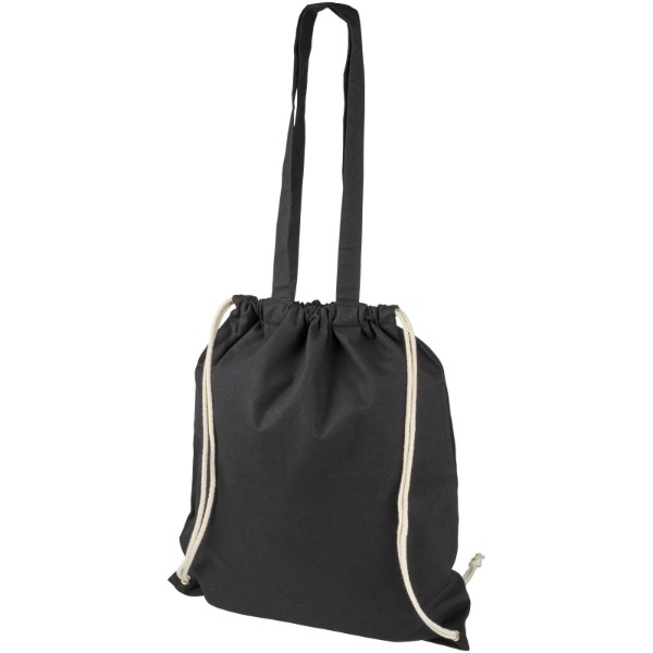 Sac à dos en coton 240 g/m² avec cordon de serrage Eliza 6L - Noir