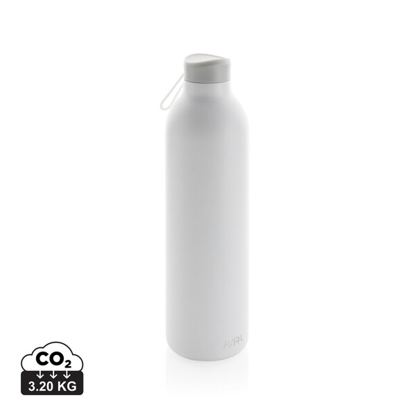 Avira Avior RCS gerecycled roestvrijstalen fles 1L - Wit