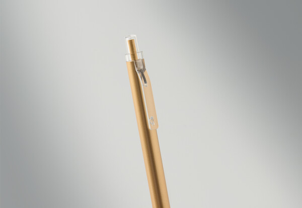 Recycled aluminium ball pen Nosta - Matt Gold