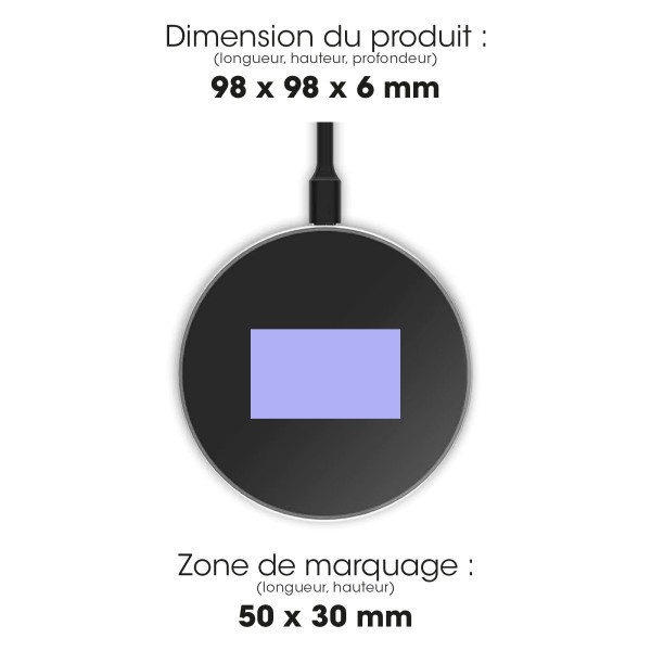 SEKKU - CHARGEUR ULTRA-RAPIDE SANS FIL 15W NOIR