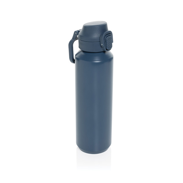 Bouteille de sport  600ML en acier recyclé RCS Via - Bleu Marine