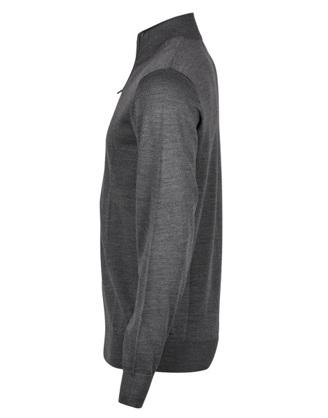 Men's Half Zip - Grey Melange / 3XL