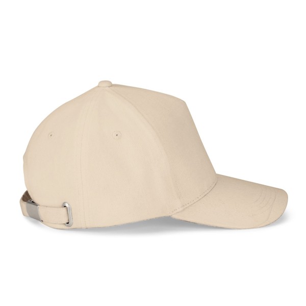 ASHTON. Čepice ze 100% bavlny (260 g/m²) s 5 panely - Béžová