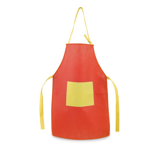 LAVENDER. Children's non-woven Apron. (80 g/m²) - Red