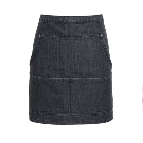 Jeans Stitch Denim Waist Apron - Black Denim