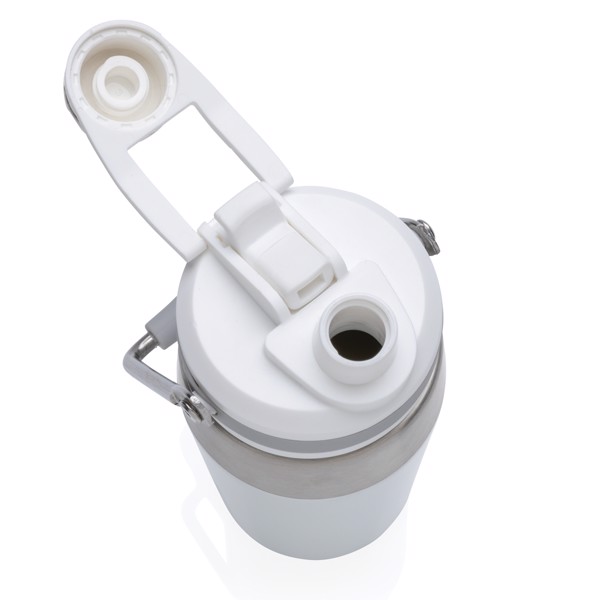 Xd Collection bottle, dual lid, 500ml, vacuum insulated - White