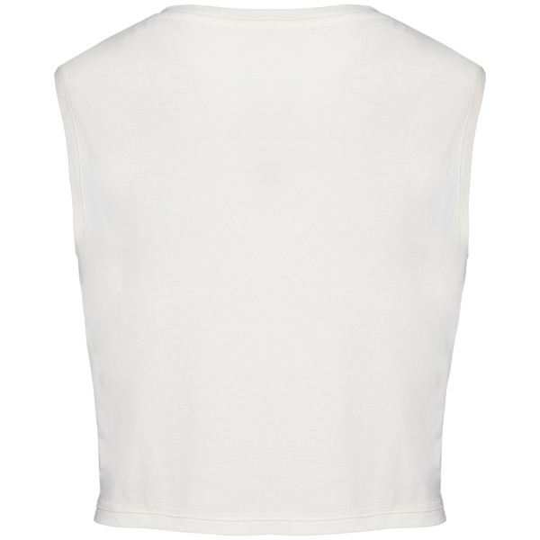Eco-Friendly Ladies’ Sleeveless Crop T-Shirt - XS