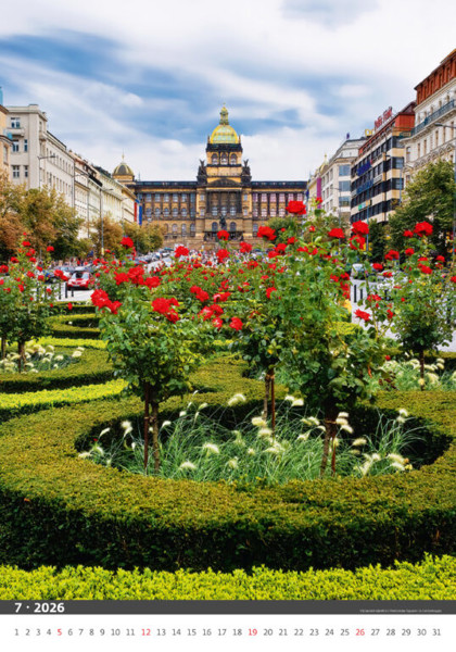 Nástěnný kalendář Praha 2026