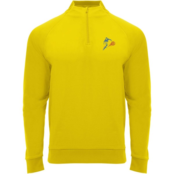 Felpa a maniche lunghe con zip a un quarto unisex Epiro - Giallo / L