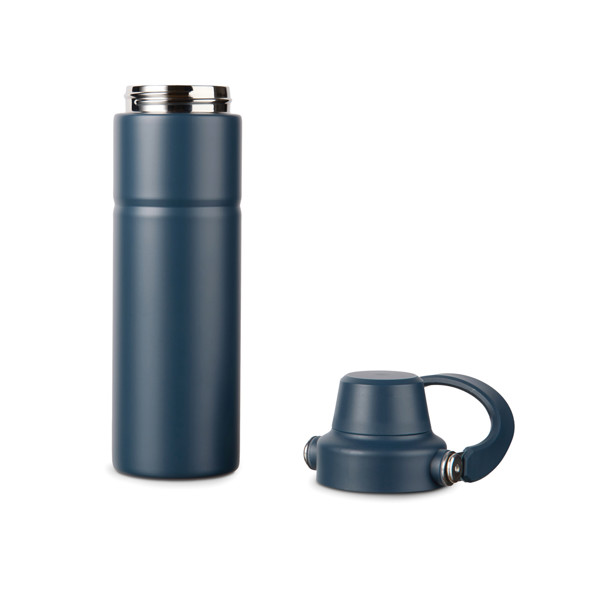 VINGA Bouteille 600ml en acier recyclé RCS Baltimore Trek - Bleu Marine