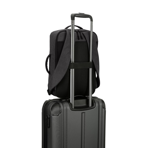 NIAMEY. Batoh na 15.6" notebook z recyklovaného polyesteru vysoké hustoty 300D - Tmavě Šedá