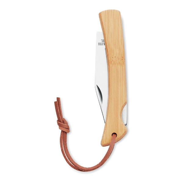 Foldable knife in bamboo Mansan